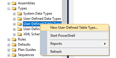 How to send datatable as parameter to stored procedure in C#.
