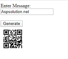How to generate QR code in MVC using C#.