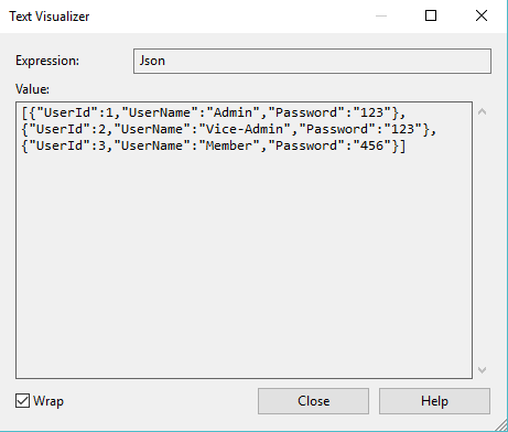Convert object to JSON and JSON to object in C#